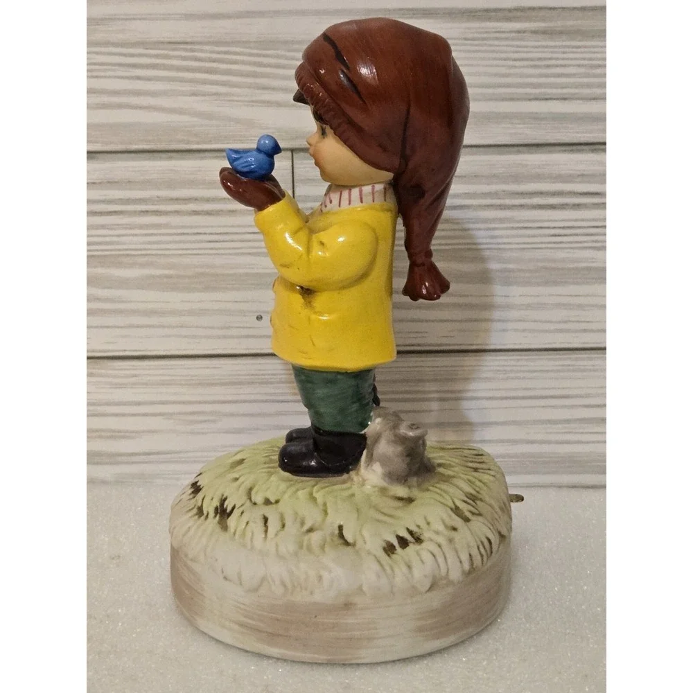 Moppets Fran‎ Mar Gorham Girl with Blue Bird 1973 Music Not Working